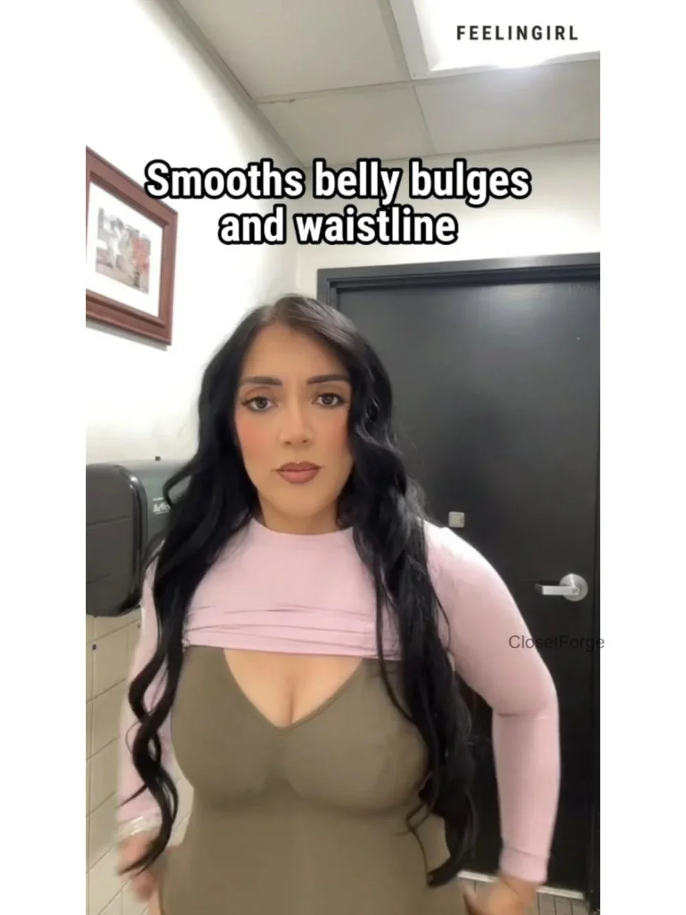 Seamless Shapewear Bodysuit Tummy Control V Neck Compression Jumpsuit